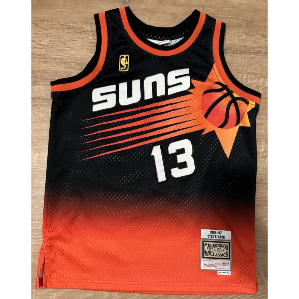 Steve Nash Suns Mitchell & Ness Youth Jersey Medium 10-12 Throwback Black